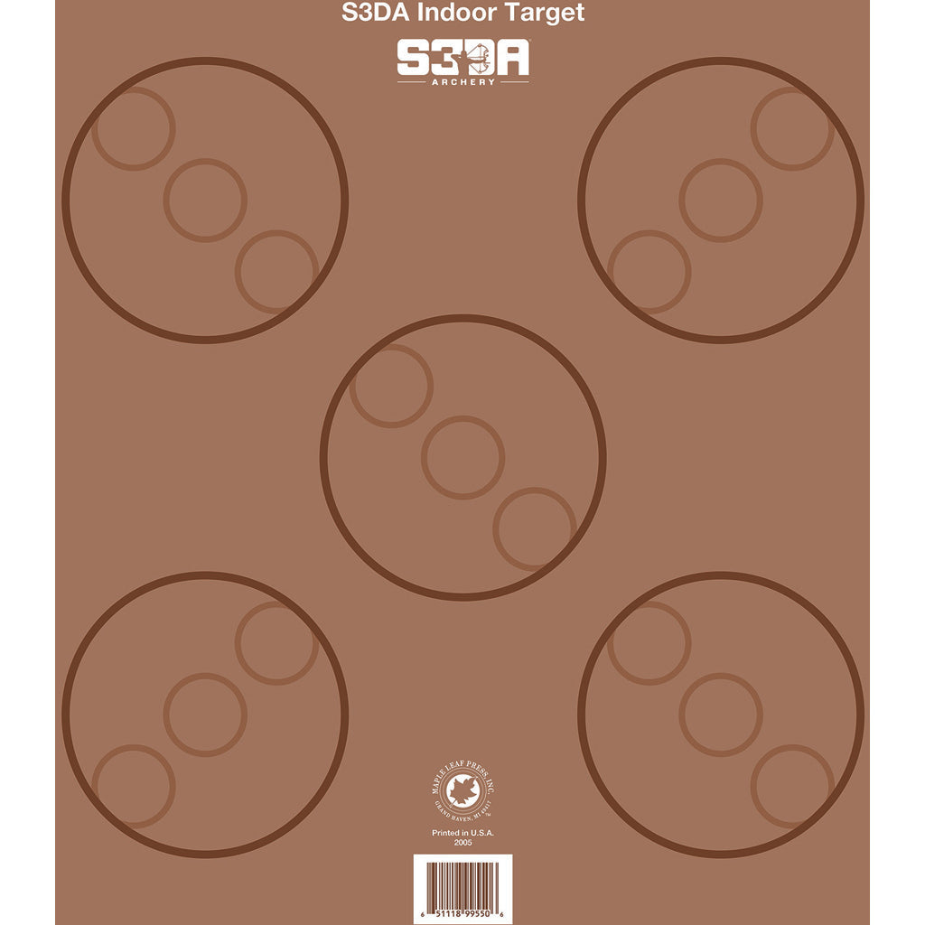 Maple Leaf S3DA 3D Target Face Brown ASA 25 pk.