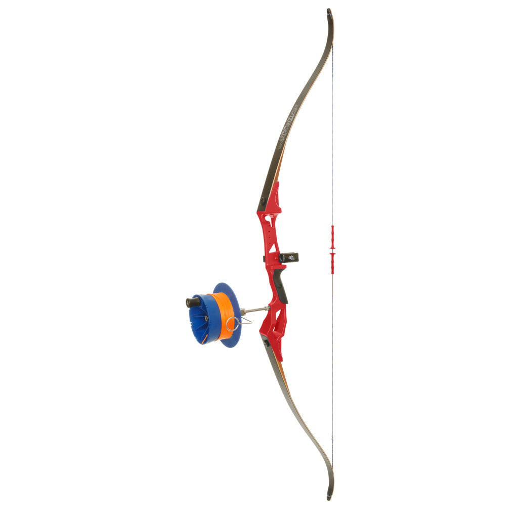Fin Finder Bank Runner Recurve Package Red with Sidewinder Reel RH