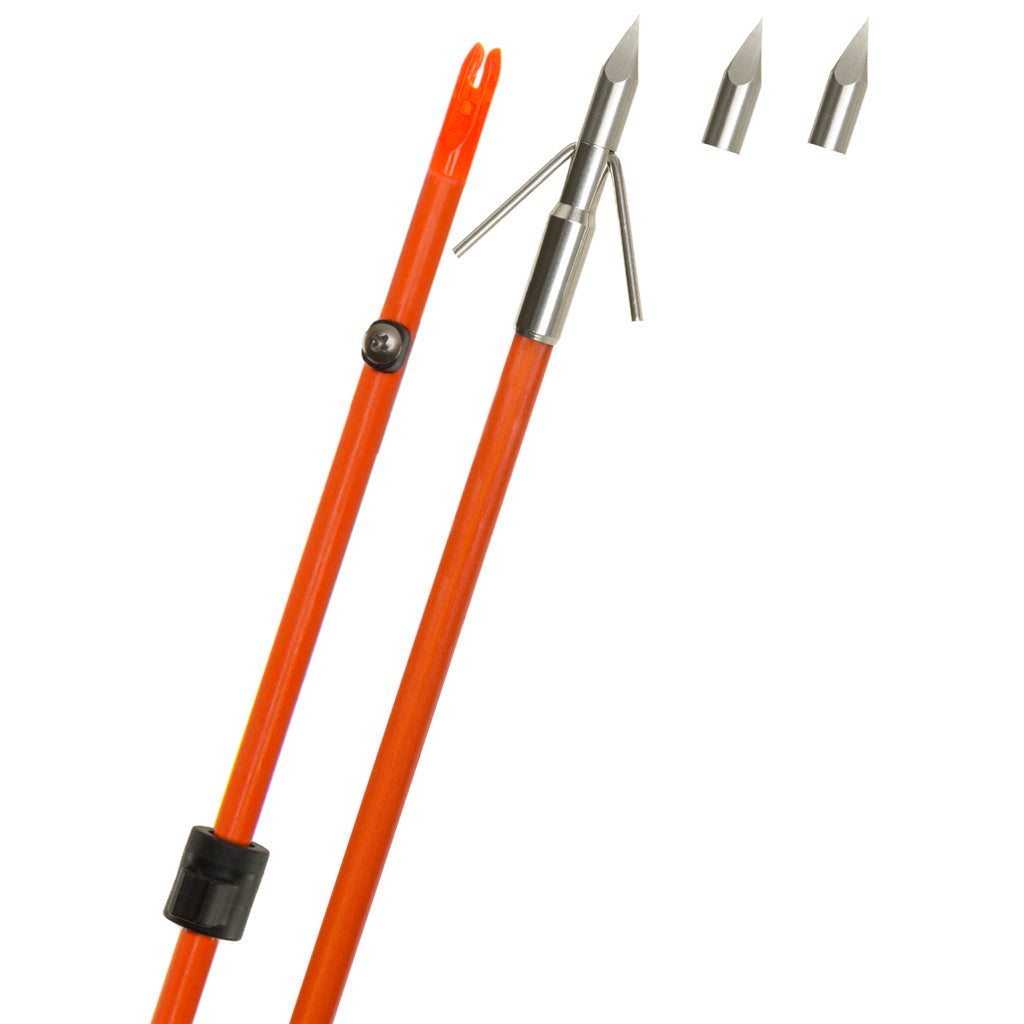 Fin Finder Raider Pro Bowfishing Arrow Orange with Riptide Point