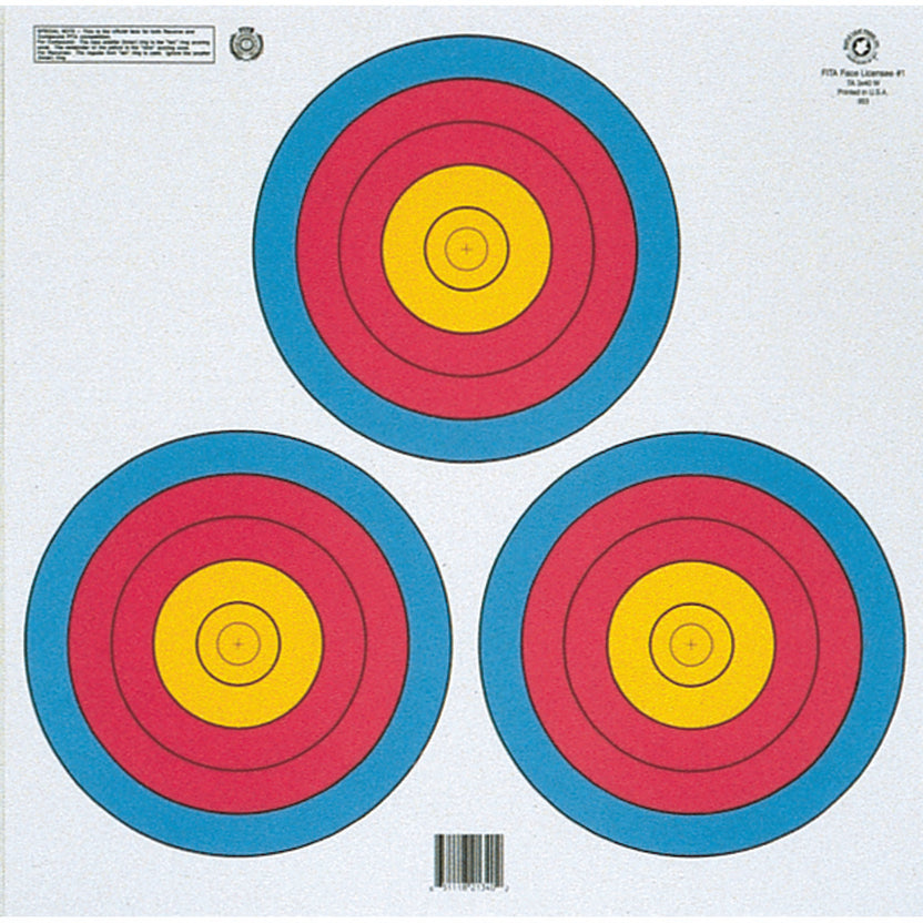 Maple Leaf Target Face FITA 3 Spot Triangle 100 pk. – Gregory Archery
