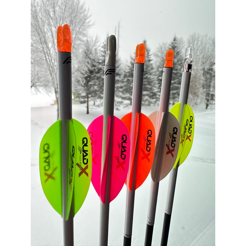 Flex Fletch Quad X Vanes Flo Yellow 50 pk.