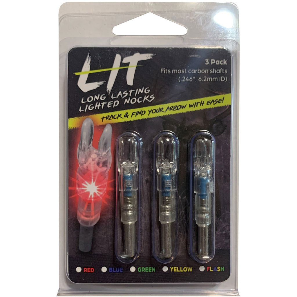 Flex Fletch LIT Lighted Nocks .204 Blue 3 pk.