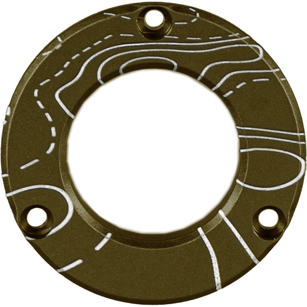 Axcel Driver Hubcap Tactical BH Green w/Engraving Topographical Map Pattern