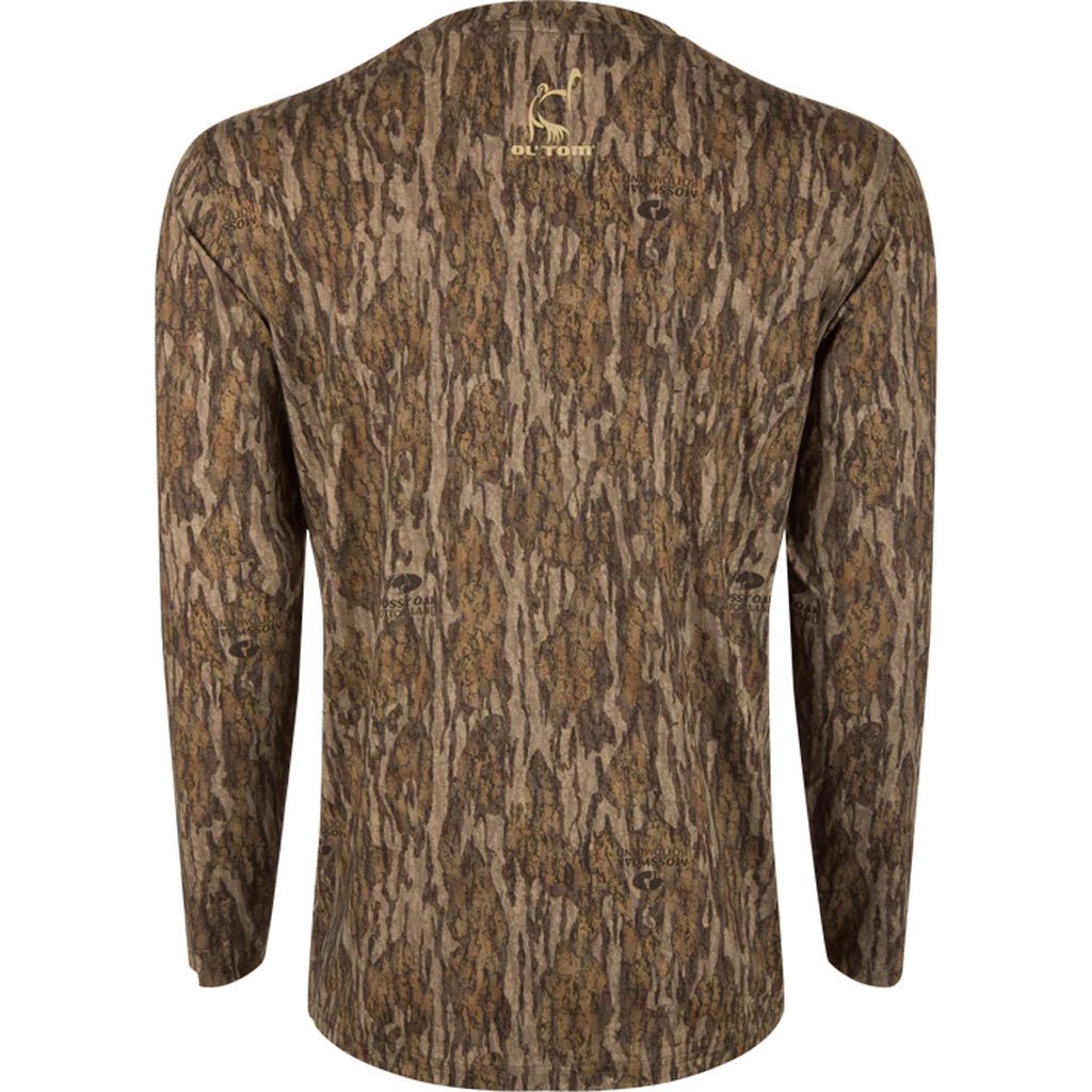 Drake Ol' Tom Performance Crew Camo Print LS MO Bottomland - Gregory Archery