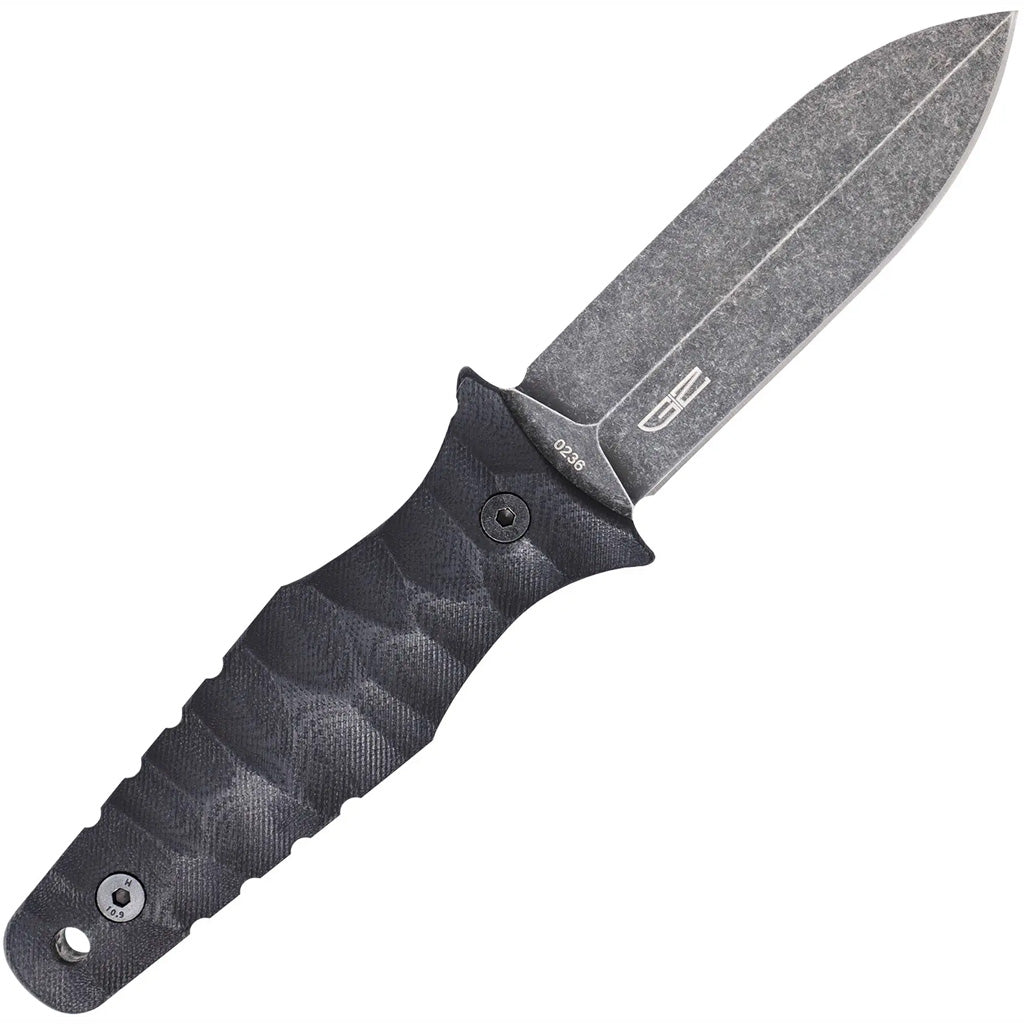 CobraTec Claymore Single Blade Dagger Fixed Blade Black Stonewash