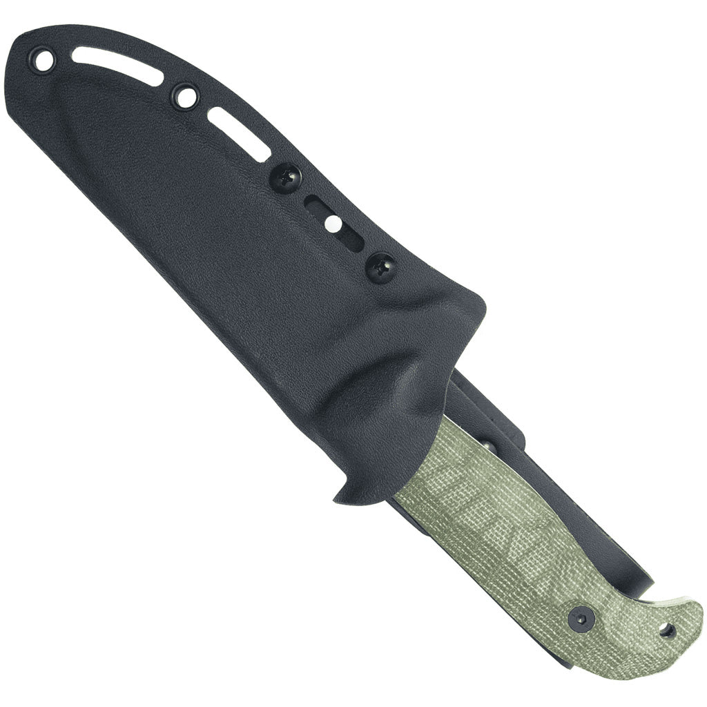 CobraTec PSK Knife Black Dark Stonewash Fixed Blade OD Green Dark Stonewash