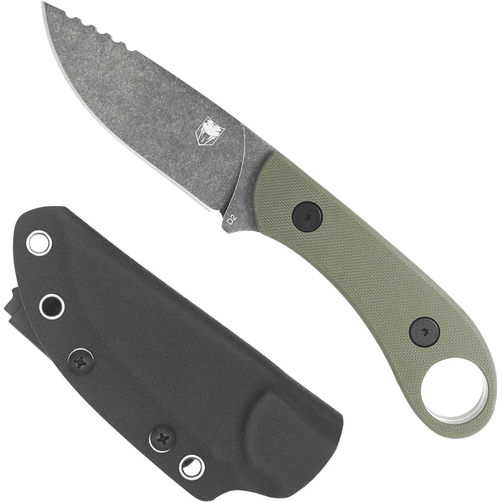 CobraTec D2 Skinner Knife Generation II Fixed Blade OD Green