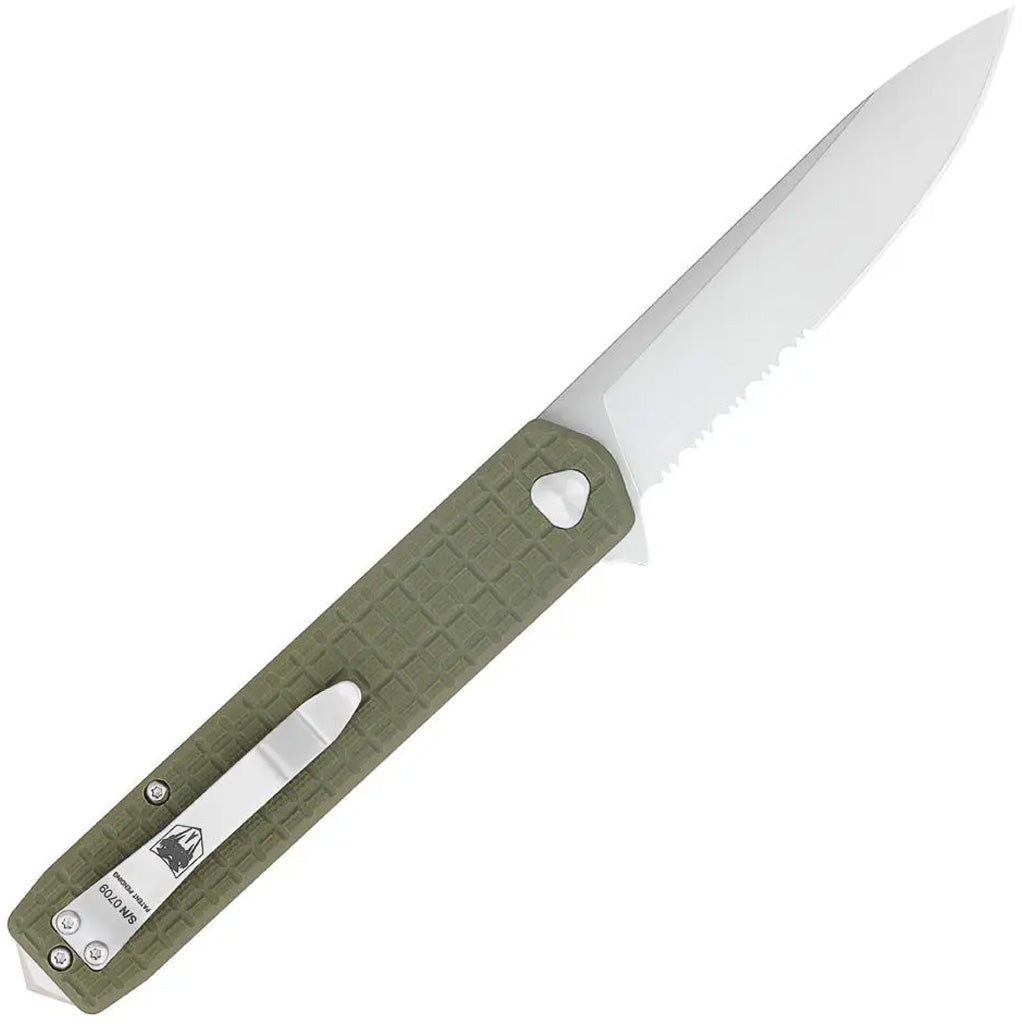 CobraTec Medium Cayden Drop Knife Folding Blade OD Green