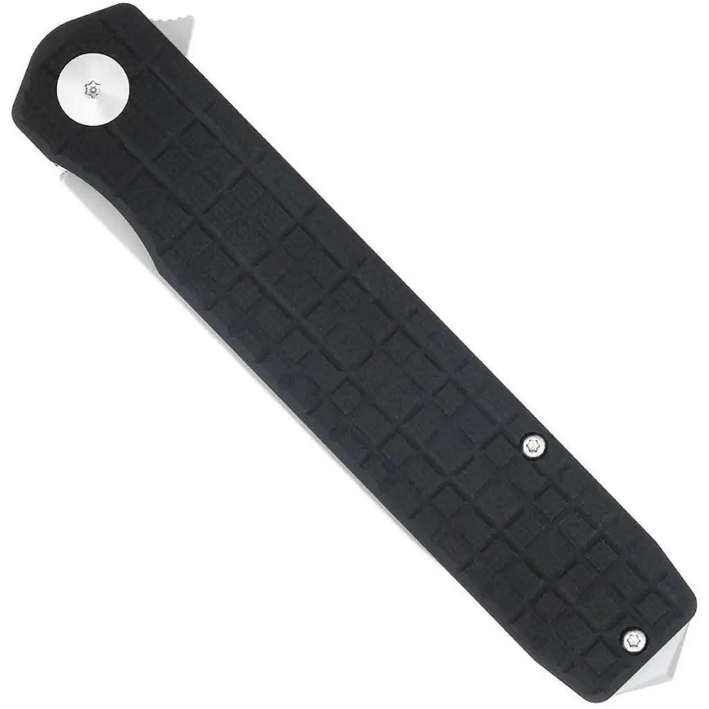 CobraTec Large Cayden Drop Serrated Knife Folding Blade Black
